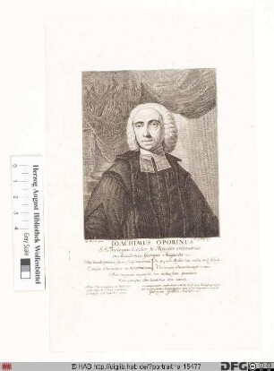 Bildnis Joachim Oporinus