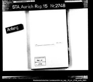 Die Genehmigung von Zunftstatuten in Aurich
