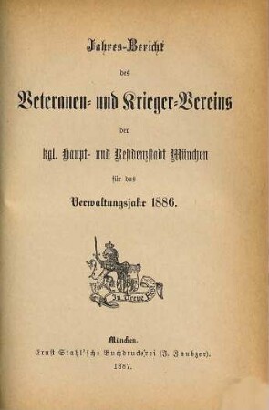 Jahresbericht : für das Vereinsjahr .... 1886 (1887)