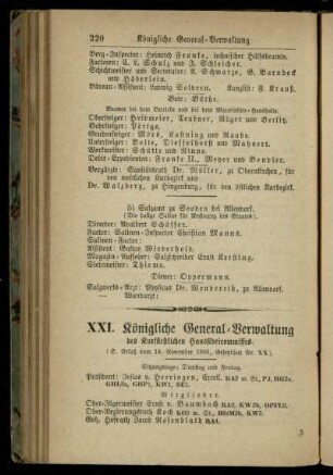 Königliche General-Verwaltung des Kurfürstlichen Hausfideicommisses