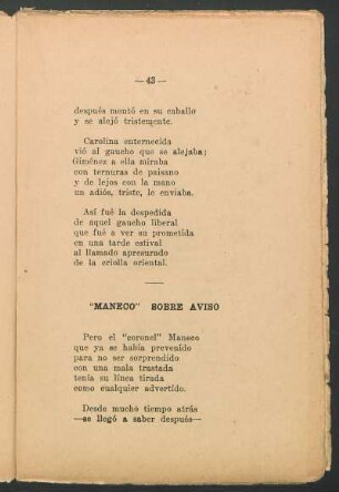 "Maneco" sobre aviso