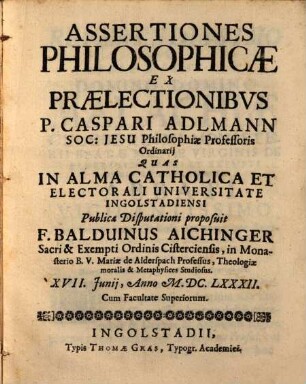 Assertiones Philosophicae