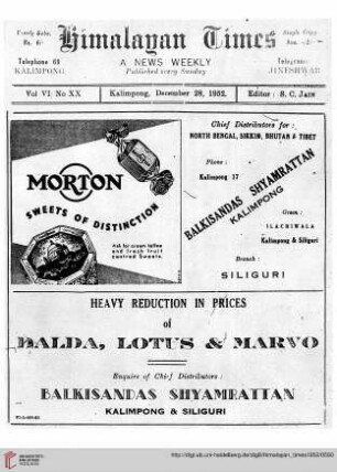 No. XX (28 December 1952)