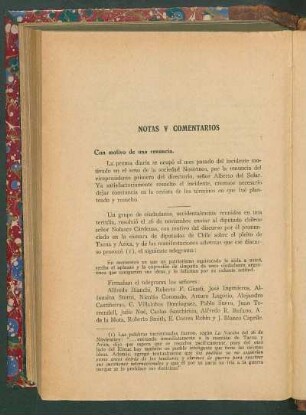 Notas y comentarios