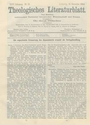 602-606 [Rezension] Heitmüller, Wilhelm, "Im Namen Jesu"