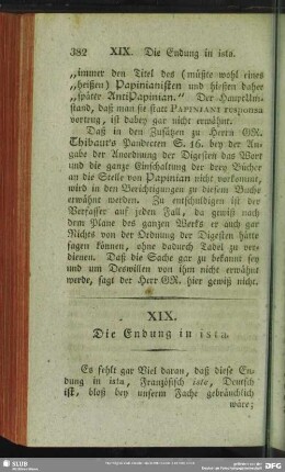 XIX. Die Endung in ista