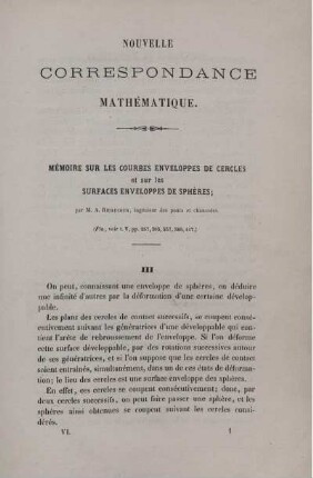 Mémoire sur les courbes enveloppes de cercles et sur les surfaces enveloppes de sphères.