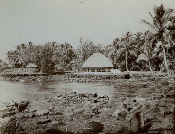 "Am Strande von Satupaitea auf Savaii. Samoa."