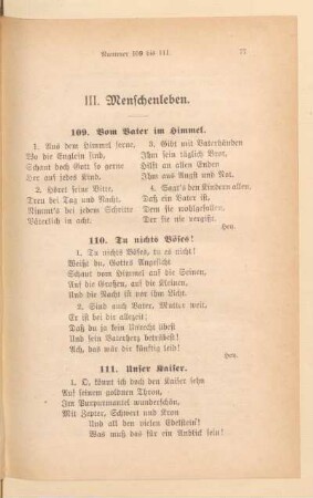 III. Menschenleben