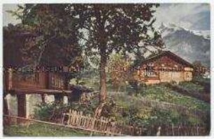 Bauernhäuser im Gebirge