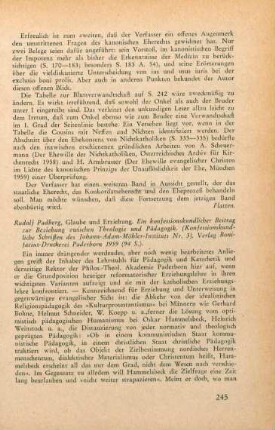 245-248 [Rezension] Padberg, Rudolf, Glaube und Erziehung