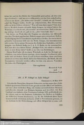 August Wilhelm von Schlegel an Julie Schlegel, Chaumont, 10.05.1810