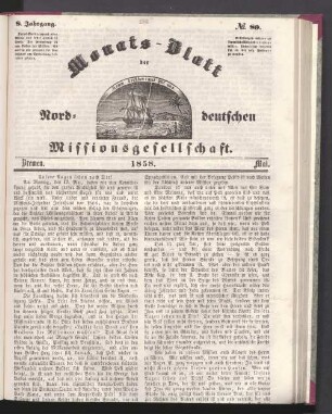8. Jahrgang. N° 89. Bremen. 1858. Mai