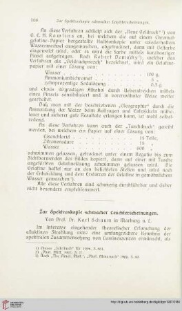 21: Zur Spektroskopie schwacher Leuchterscheinungen