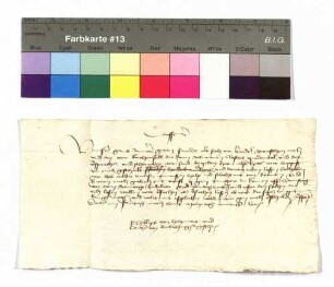 Schreiben Graf Kraft von Hohenlohe an Philipp von Hohenriet und Conz von Berlichingen.
