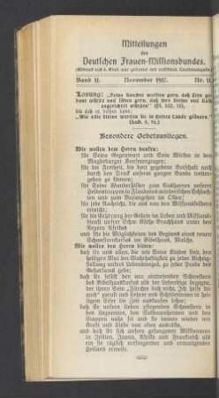 Band 11. November 1917. Nr. 11