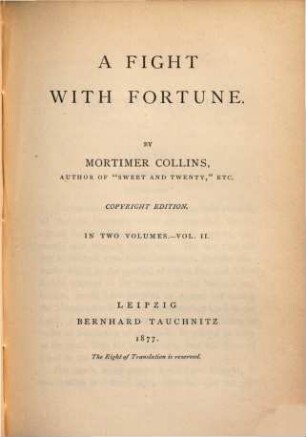A fight with fortune, 2