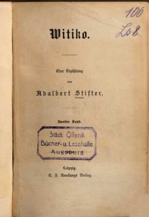 Witiko : Eine Erzählung, 2