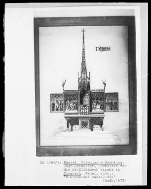Entwurf zum Hochaltar der Elisabethkirche in Eisenach