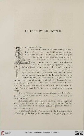 2. Pér. 12.1875: Le pour et le contre