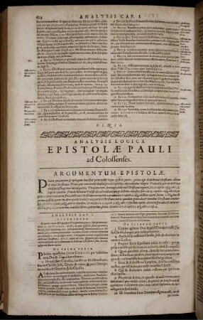 Analysis Logica Epistolae Pauli ad Colossenses