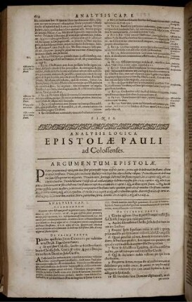 Analysis Logica Epistolae Pauli ad Colossenses