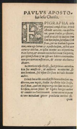 Paulus Apostolus Iesu Christi.
