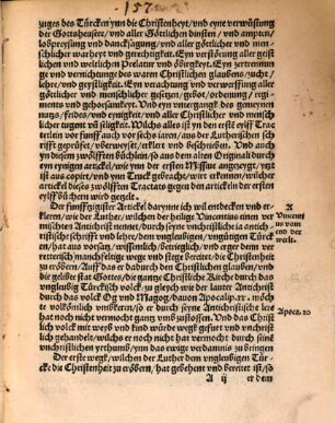 Eyn klare beweisunge wie Luther würde seyn eyn ursache des steten eynzuges des Türcken ...