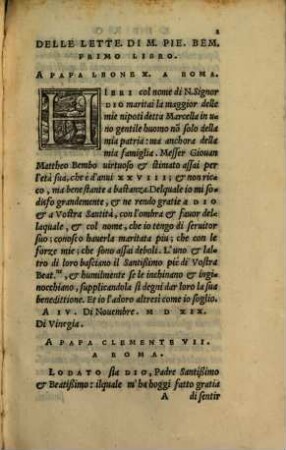 Delle Lettere Di M. Pietro Bembo ... Volume, 1