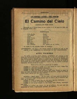 El camino del cielo : comedia en tres actos