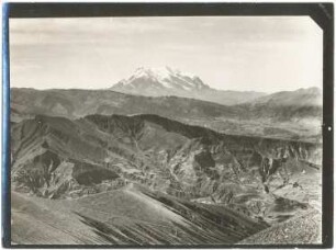 Illimani von den Höhen bei La Paz aus gesehen