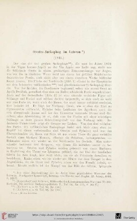 Orestes - Sarkophag im Lateran