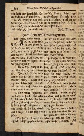 894-921, Vom Lobe Gottes insgemein