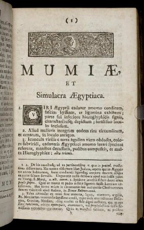 Mumae, et Simulacra Aegyptiaca.