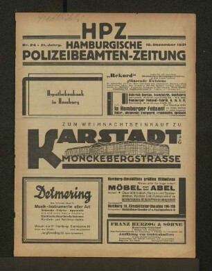 Nr. 24 * 21. Jahrg. 15. Dezember 1931