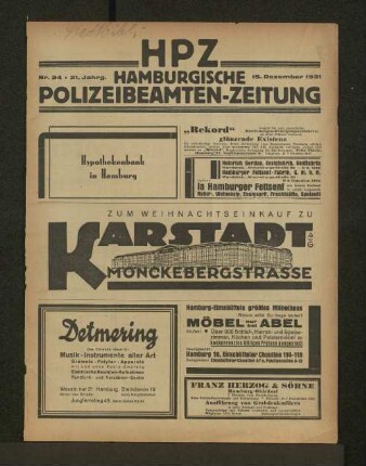 Nr. 24 * 21. Jahrg. 15. Dezember 1931