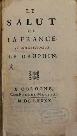 Le salut de la France