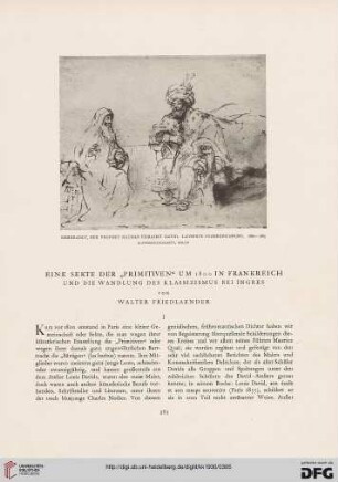 Eine Sekte der "Primitiven" um 1800 in Frankreich und die Wandlung des Klassizismus bei Ingres, [1]