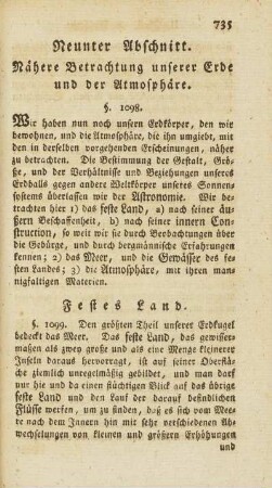 Neunter Abschnitt. Nähere Betrachtung unserer Erde und der Atmosphäre