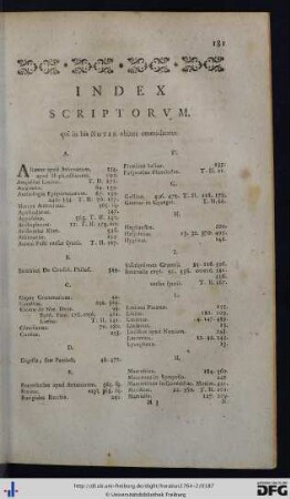 Index Scriptorum.