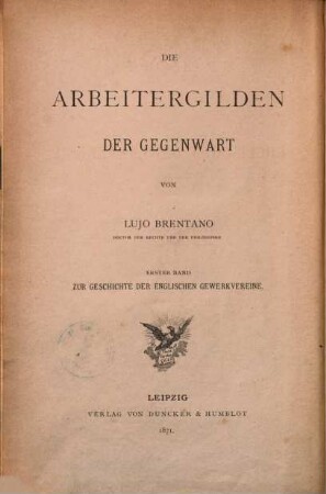 Zur Geschichte der englischen Gewerkvereine
