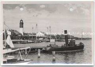 Pillau, Leuchtturm am Hafen