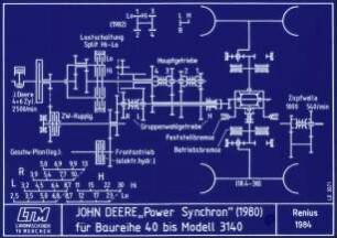 JOHN DEERE "Power Synchron" (1980) für Baureihe 40 bis Modell 3140
