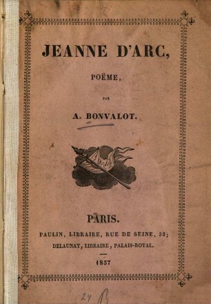 Jeanne d'Arc : Poème par A. Bonvalot