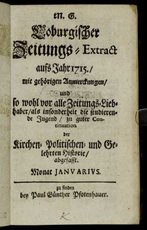 Monat Januarius.