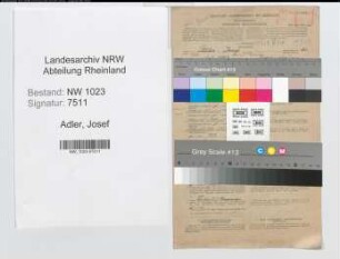Entnazifizierung Josef Adler , geb. 01.01.1897 (Bahnassistent)
