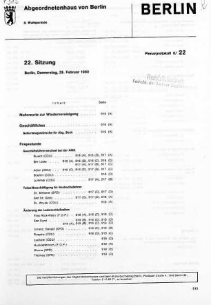 Nr. 22, 28. Februar 1980
