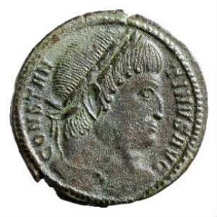 Münze, Follis, Aes 3, 327 - 328 n. Chr.