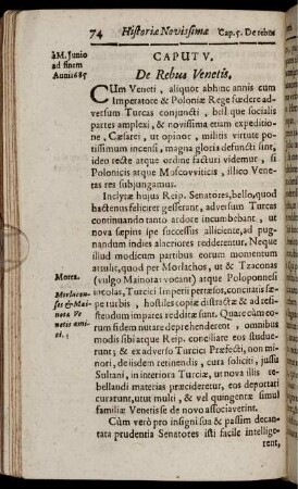 Caput V. De Rebus Venetis