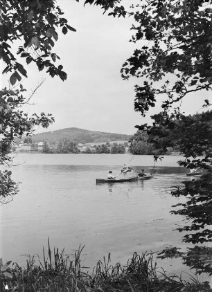 Der Sohländer Stausee : Sohland an der Spree. Naherholungszentrum Stausee mit Kanuten
